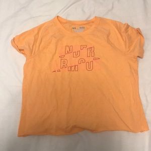 Orange under armour top